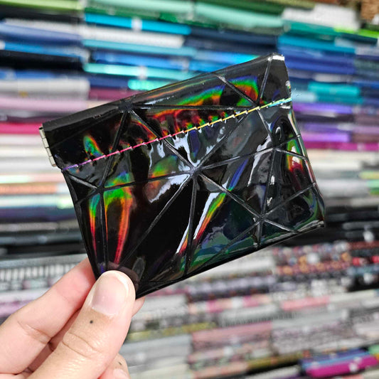 Holo Black Snap Pouch