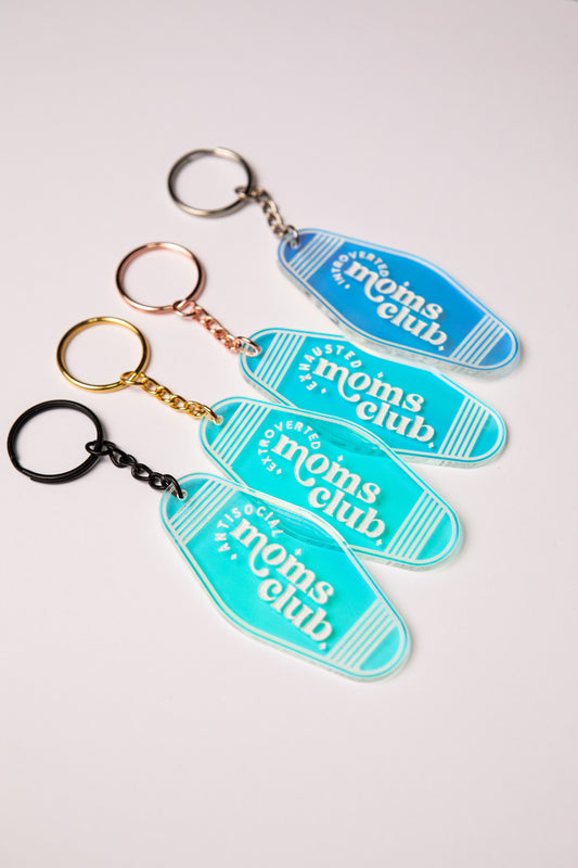 Iridescent Moms Club Keychain