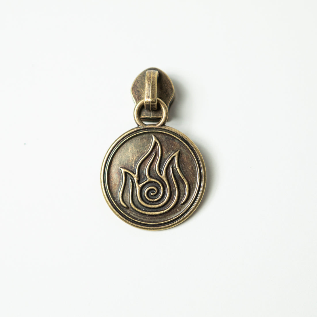 "Fire" #5 Zipper Pull